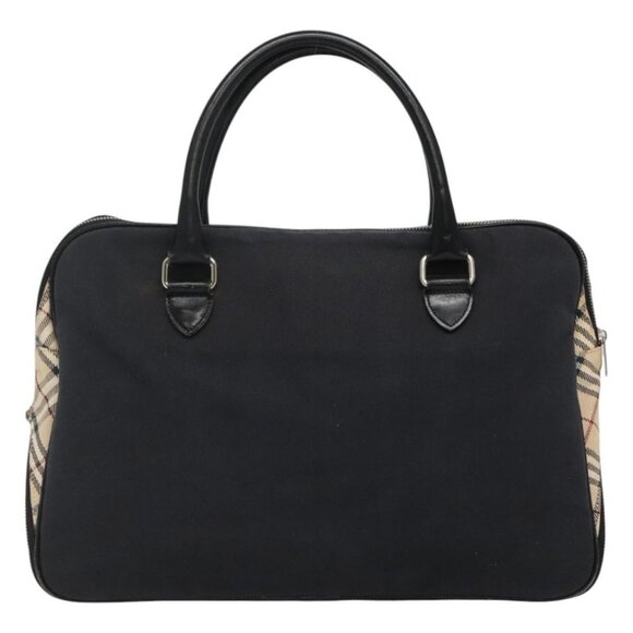 BURBERRY Blue Label Hand Bag Canvas Navy Auth ti2805 - Picture 3 of 16